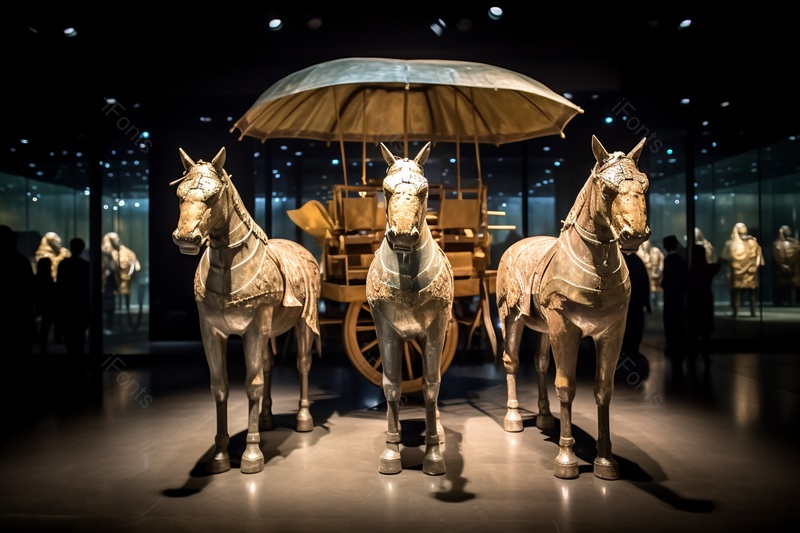 兵马俑在历史博物馆里陈列着,高清,摄影图,摄影图片,图片大全,摄影图免费下载